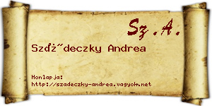 Szádeczky Andrea névjegykártya