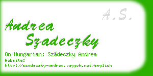 andrea szadeczky business card