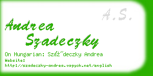 andrea szadeczky business card